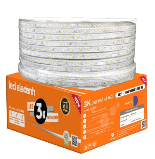 ĐÈN LED DÂY 3K VH27 – 2835/ 3 MÀU/ 3 CHẾ ĐỘ